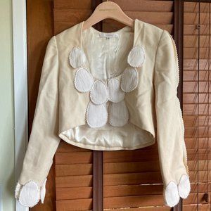 Rodarte Silk Cashmere Bolero Cropped Jacket Sweater 4 S